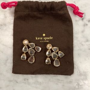 Kate spade clear crystal jewel drop earrings